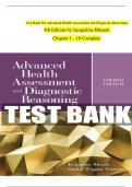 Test Bank For Advanced Health Assessment and Diagnostic Reasoning  4th Edition by Jacqueline Rhoads  Chapter 1 - 18 Complete