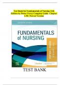 TEST BANK for Fundamentals of Nursing 11TH Edition by Potter Perry PDF