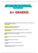 APEA 3P High Stakes Exam Questions 2025-2026. Questions with correct and verified Answers from Actual Test.  A+ GRADED.