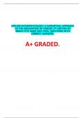 APPLIED PATHOPHYSIOLOGY A CONCEPTUAL APPROACH   TO THE MECHANISMS OF   DISEASE 3RD EDITION BY BRAUN TEST BANK 2025-2026. QUESTIONS WITH CORRECT ANSWERS.    A+ GRADED.