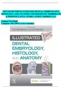 Test Bank For Illustrated Dental Embryology, Histology, and Anatomy 5th Edition by Margaret J. Fehrenbach; Tracy Popowics 9780323611077 Chapter 1-20 Complete Guide.