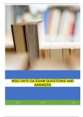 WGU D076 OA EXAM QUESTIONS AND ANSWERS