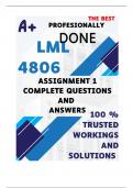 LML4806 Assignment 1 (COMPLETE ANSWERS) Semester 1 2025 - DUE March 2025