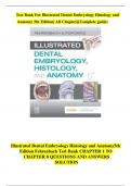 Test Bank For Illustrated Dental Embryology, Histology, and Anatomy 5th Edition by Margaret J. Fehrenbach; Tracy Popowics 9780323611077 Chapter 1-20 Complete Guide.