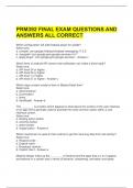 PRM392 FINAL EXAM QUESTIONS AND ANSWERS ALL CORRECT 