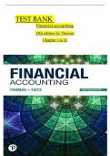 TEST BANK for Financial Accounting 13th Edition 2022 by C William Thomas and Wendy M. Tietz . (Complete Download). 850 Pages