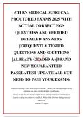 ATI RN MEDICAL SURGICAL PROCTORED EXAMS 2025 WITH ACTUAL CORRECT NGN QUESTIONS AND VERIFIED DETAILED ANSWERS |FREQUENTLY TESTED QUESTIONS AND SOLUTIONS |ALREADY GRADED A+|BRAND NEW!!|GUARANTEED PASS|LATEST UPDATE(ALL YOU NEED TO PASS YOUR EXAMS)