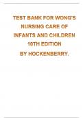 wongs essentials of pediatric nursing 10th edition hockenberry test bank