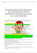 ATI FUNDAMENTALS PROCTORED EXAM |  350+ QUESTIONS AND VERIFIED ANSWERS WITH RATIONALES guaranteed  Pass | LATEST 2024-2025 