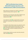 MAP Certification Exam (Latest 2025/2026 Update) Questions with Verified Answers |100% Correct| Grade A.