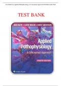 Test Bank For Applied Pathophysiology A Conceptual Approach 4th Edition Judi Nath All Chapters (1-20) |GRADED  A+