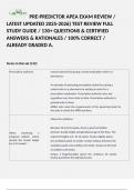 PRE-PREDICTOR APEA EXAM REVIEW / LATEST UPDATED 2025-2026) TEST REVIEW FULL STUDY GUIDE / 130+ QUESTIONS & CERTIFIED ANSWERS & RATIONALES / 100% CORRECT / ALREADY GRADED A.  Terms in this set (132) Prescriptive authority:	may be exercised by giving a verb