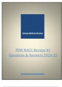 PSW NACC Review #1 Questions & Answers 2024-25