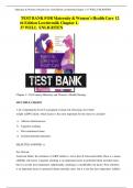 Test Bank for Maternity and Women’s Health Care 12th Edition Lowdermilk (All chapters Complete, Question and Answers)2024