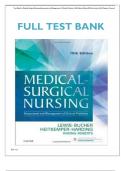 Test Bank for Medical Surgical Nursing; Assessment and Management of Clinical Problems 10th Edition (Mosby,2016) by Sharon Lewis, Isbn no; 9780323328524, all 68 Chapters Covered (NEWEST 2025)