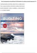 TEST BANK FOR AUDITING A PRACTICAL APPROACH, 4TH EDITION CANADIAN  KINDLE  BY  ROBYN MORONEY , FIONA CAMPBELL JANE HAMILTON VALERIE WARREN