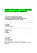 PRM391 PRACTICE TEST QUESTIONS WITH ALL CORRECT ANSWERS 