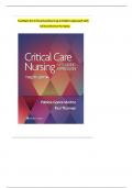 TEST BANK FOR CRITICAL CARE NURSING- A HOLISTIC APPROACH, 12TH EDITION BY MORTON FONTAINE, VERIFIED CHAPTERS 1 - 56, COMPLETE A+ GUIDE  