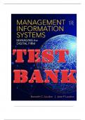 Test Bank for Management Information Systems Managing the Digital Firm, 17th Edition Kenneth C. Laudon, Jane P. Laudon