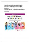 TEST BANK FOR Wong's Essentials of Pediatric Nursing 11th Edition by Marilyn J. Hockenberry - All Chapter (1-31)|Complete Guide A+