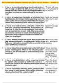 RN Fundamental Adaptive Quizzes with 100% Correct Answers | Graded A+