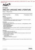 Actual 2024 AQA A-level ENGLISH LANGUAGE & LITERATURE 7707/1 Paper 1 QP + Mark Scheme + Insert Actual 2024 AQA A-level ENGLISH LANGUAGE AND LITERATURE 7707/1 Paper 1 Telling Stories Merged Question Paper + Mark Scheme + Insert