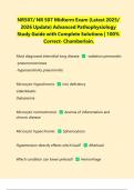 NR507/ NR 507 Midterm Exam (Latest 2025/ 2026 Update) Advanced Pathophysiology Study Guide with Complete Solutions | 100% Correct- Chamberlain.