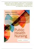 Test Bank for Public Health Nursing: Population-Centered Health Care in the Community, 11th Edition by Marcia Stanhope and Jeanette Lancaster All Chapter 1-46