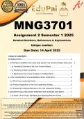 MNG3701 Assignment 2 (COMPLETE ANSWERS) Semester 1 2025 - DUE 14 April 2025