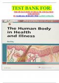 TEST BANK FOR: THE HUMAN BODY IN HEALTH AND ILLNESS 6TH EDITION BY BARBARA HERLIHY PHD LATEST UPDATE.