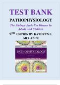 TEST BANK For McCance & Huether’s Pathophysiology 9th Edition by Julia Rogers , ISBN: 9780323789875 || COMPLETE GUIDE A+