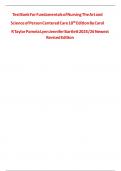 Test Bank For Fundamentals of Nursing The Art and  Science of Person Centered Care 10th Edition By Carol  R Taylor Pamela Lynn Jennifer Bartlett 2025/26 Newest Revised Edition 