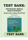 TEST BANK FOR PSYCHIATRIC-MENTAL HEALTH NURSING BY SHELIA VIDEBECK ISBN-9781975116378 Videbeck: Psychiatric-Mental Health Nursing 8th edition Test Bank