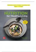 TEST BANK For Nutrition For Healthy Living 6th Edition Schiff Chapters 1 - 13, with Correct Answers