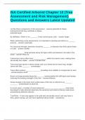 ISA Certified Arborist Chapter 12 (Tree Assessment and Risk Management) Questions and Answers Latest Updated