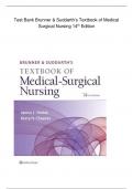 Test Bank Brunner & Suddarth’s Textbook of Medical Surgical Nursing 14th Edition (All chapters covered) (Complete Guide) (Graded A+) 