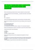 ATI TEAS 7 ENGLISH AND LANGUAGE USAGE EXAM QUESTIONS AND ANSWERS