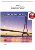 TEST BANK College Accounting Chapters 1-30, 16th Edition David Haddock, John Price, Michael Farina