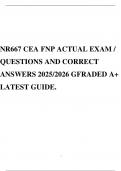 NR667 CEA FNP ACTUAL EXAM / QUESTIONS AND CORRECT ANSWERS 2025/2026 GFRADED A+ LATEST GUIDE.