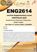 ENG2614 January February Sup Portfolio (COMPLETE ANSWERS) 2025 - DUE 27 January 2025