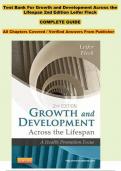 Test Bank For Growth and Development Across the Lifespan 2nd Edition By Gloria Leifer 