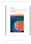 Test Bank For Porth Pathophysiology: Concepts of Altered Health States 2nd Canadian Edition ( Ruth Hannon, 2025) All Chapters 1-61| Newest Edition