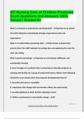 ATI Nursing Care of Children Proctored  Exam Questions and Answers 100%  Solved | Graded A+