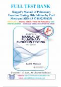 Test Bank for Ruppel's Manual of Pulmonary Function Testing 11th Edition by Carl Mottram