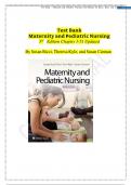  Test Bank - Maternityand Pediatric Nursing (3rd REdition) by  By Susan Ricci, Theresa Kyle, and Susan Carman/9781451194005