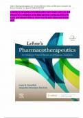 Test Bank For Lehne’s Pharmacotherapeutics for Advanced Practice Nurses and Physician Assistants 2nd Edition by Laura D. Rosenthal 