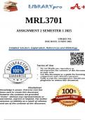 MRL3701 Assignment 2 (COMPLETE QUESTIONS & ANSWERS) Semester 1 2025 - DUE 13 May 2025