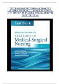 TEST BANK FOR BRUNNER & SUDDARTH'S  TEXTBOOK OF MEDICAL- SURGICAL NURSING  15TH EDITION BY JANICE L HINKLE, KERRY H. CHEEVER, ET AL.