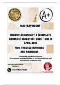 MNG3701 Assignment 2 (COMPLETE ANSWERS) Semester 1 2025 - DUE 14 April 2025; 100% TRUSTED Complete, trusted solutions and explanations. 