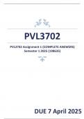 PVL3702 Assignment 1 (COMPLETE ANSWERS) Semester 1 2025 (198635) - DUE 7 April 2025